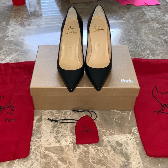 Authentic Décolleté Pointy Toe Red Bottom Leather - Picture 7 of 8